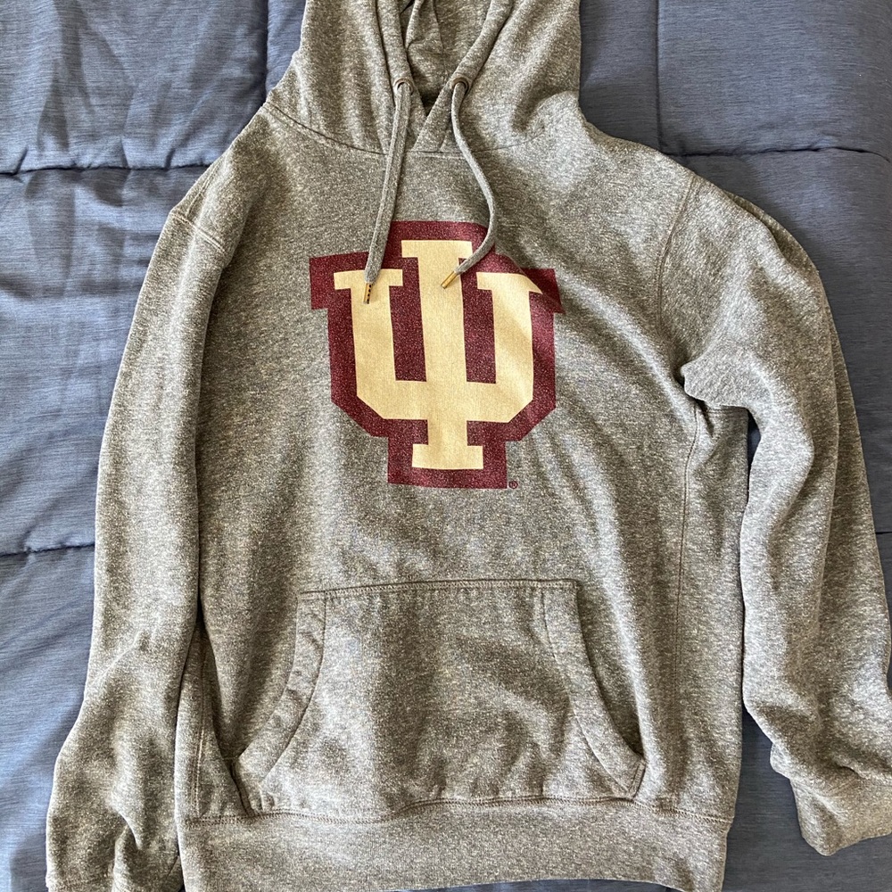 Indiana University Gray Hoodie Size M